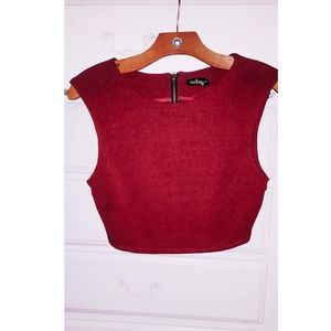 SOLD Maroon Crop Top